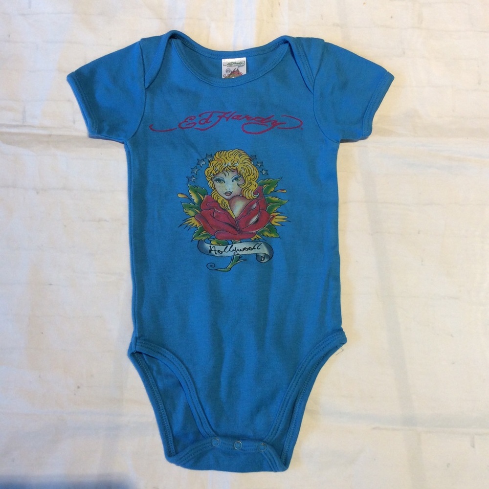 Ed Hardy HOLLYWOOD Bodysuit 9-12 M
